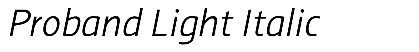 Proband Light Italic